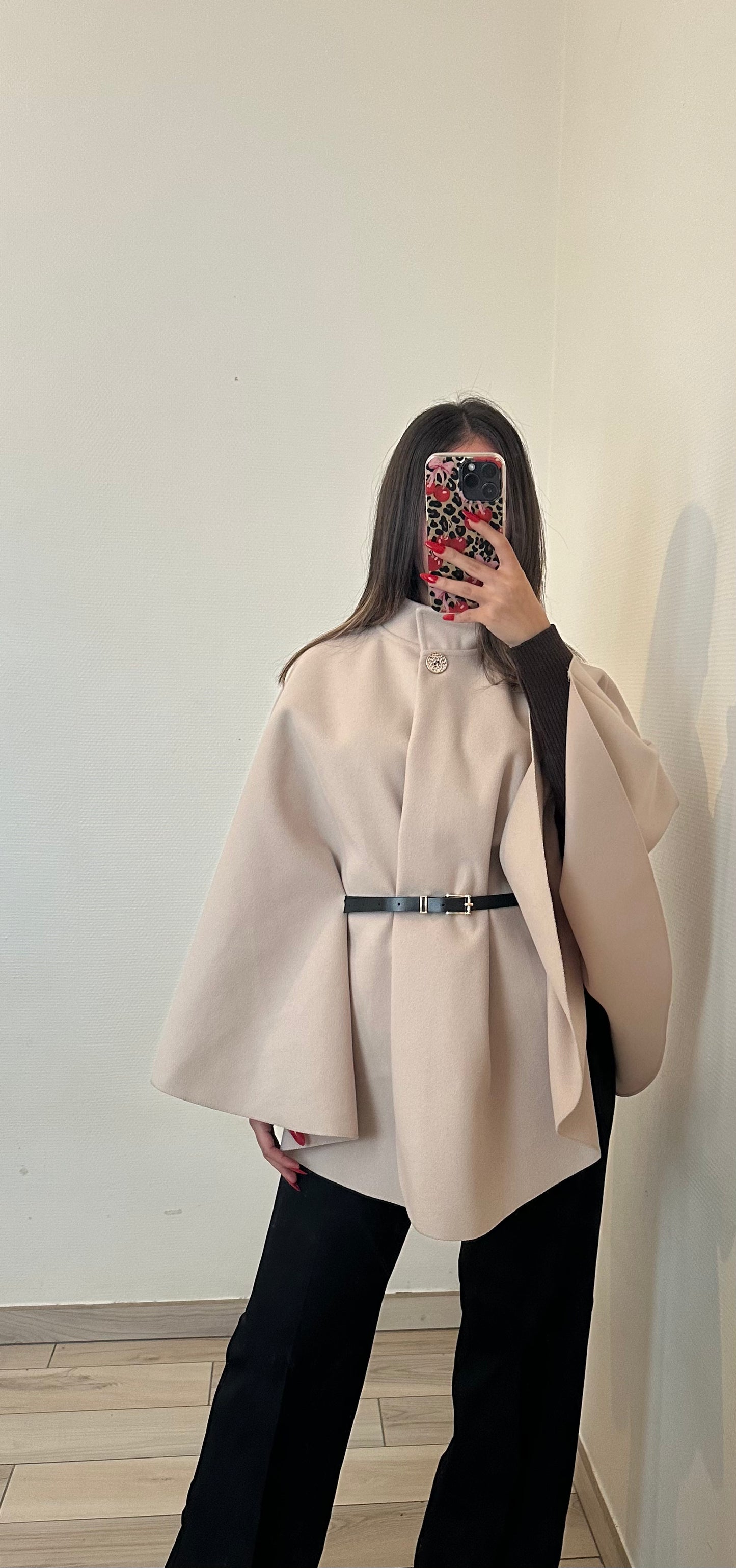 Cape à ceinture - beige