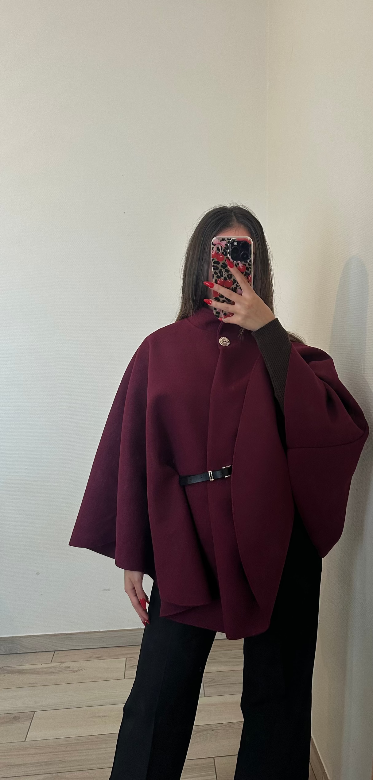 Cape à ceinture - Bordeau