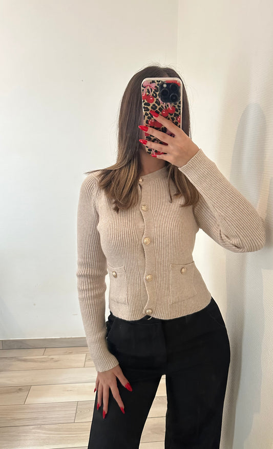 Haut boutonnée - beige